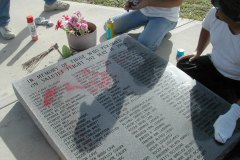 ke4mcl-cleaning-up-memorial-stone